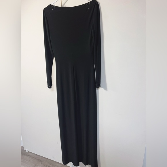 Lauren Ralph Lauren black floor length dress SZ 10 - Picture 4 of 8